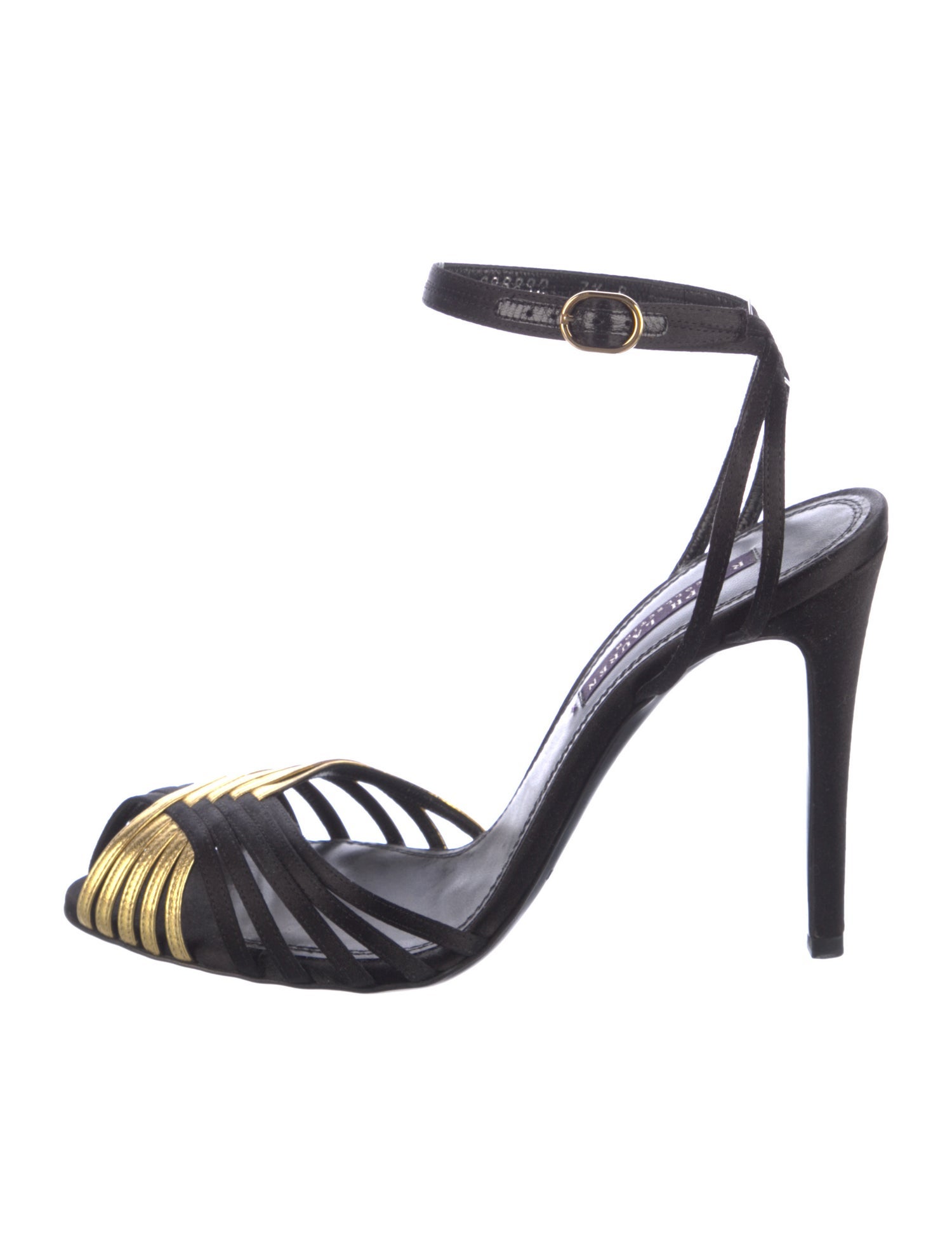 Ralph Lauren Collection Satin Colorblock Pattern Sandals