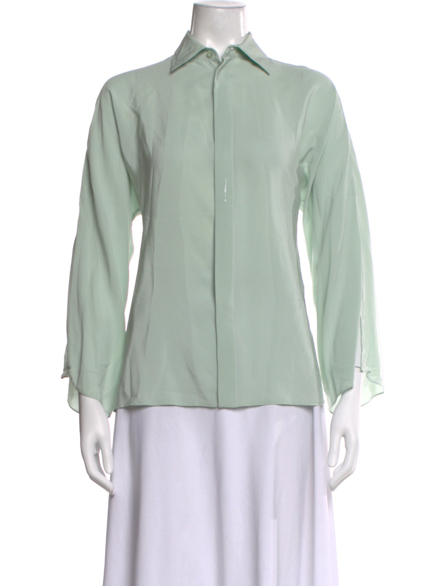 Ralph Lauren Collection Silk Long Sleeve Blouse