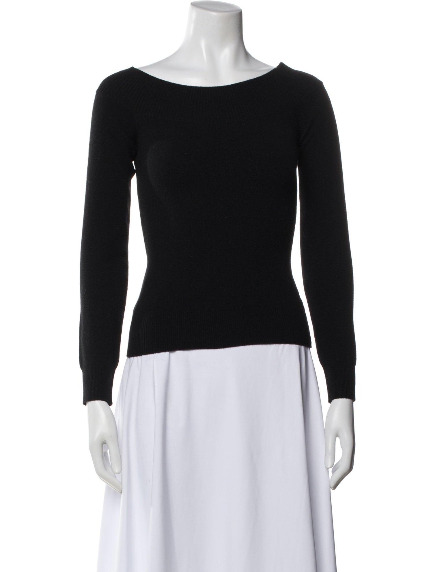 Ralph Lauren Collection Bateau Neckline Long Sleeve Top