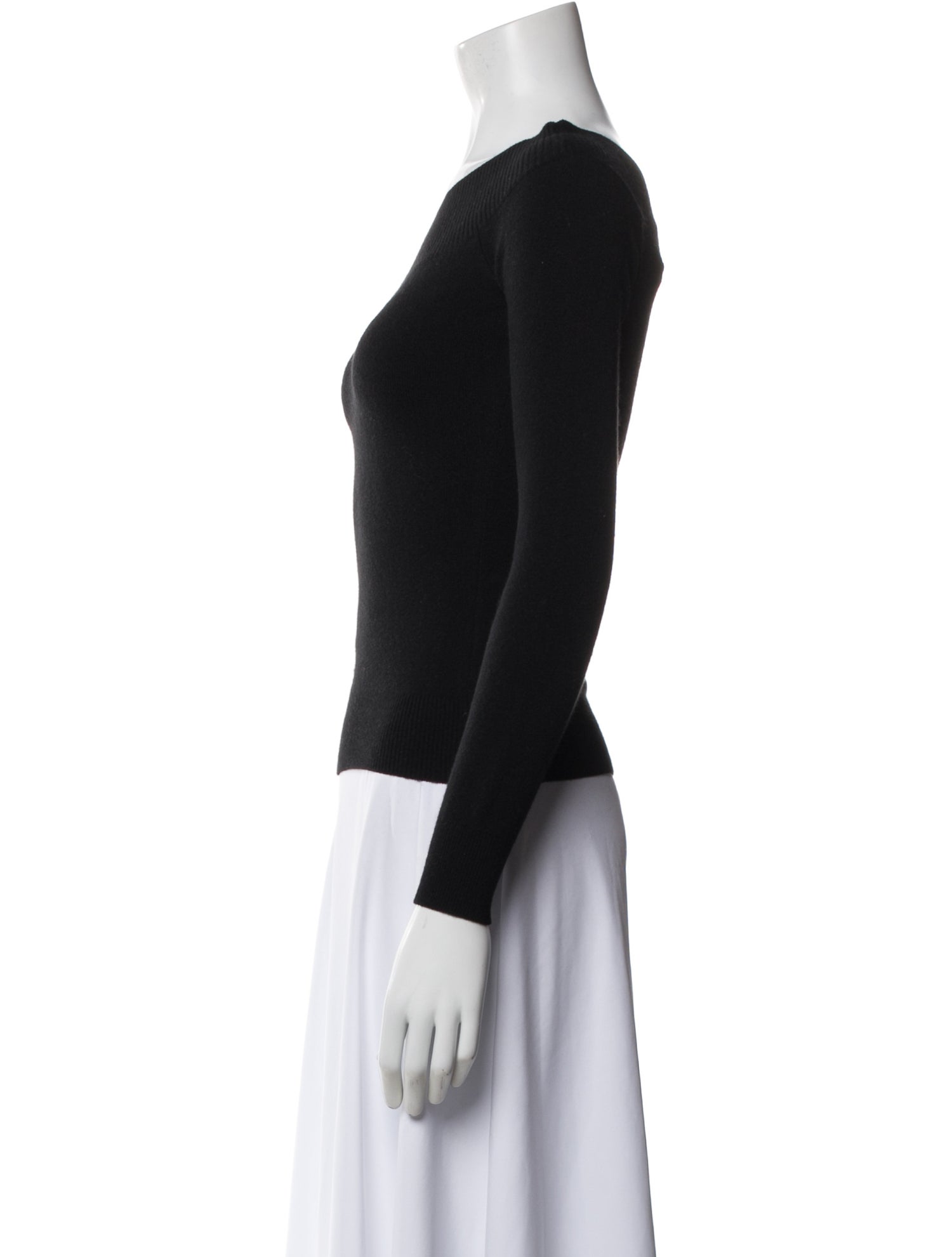 Ralph Lauren Collection Bateau Neckline Long Sleeve Top