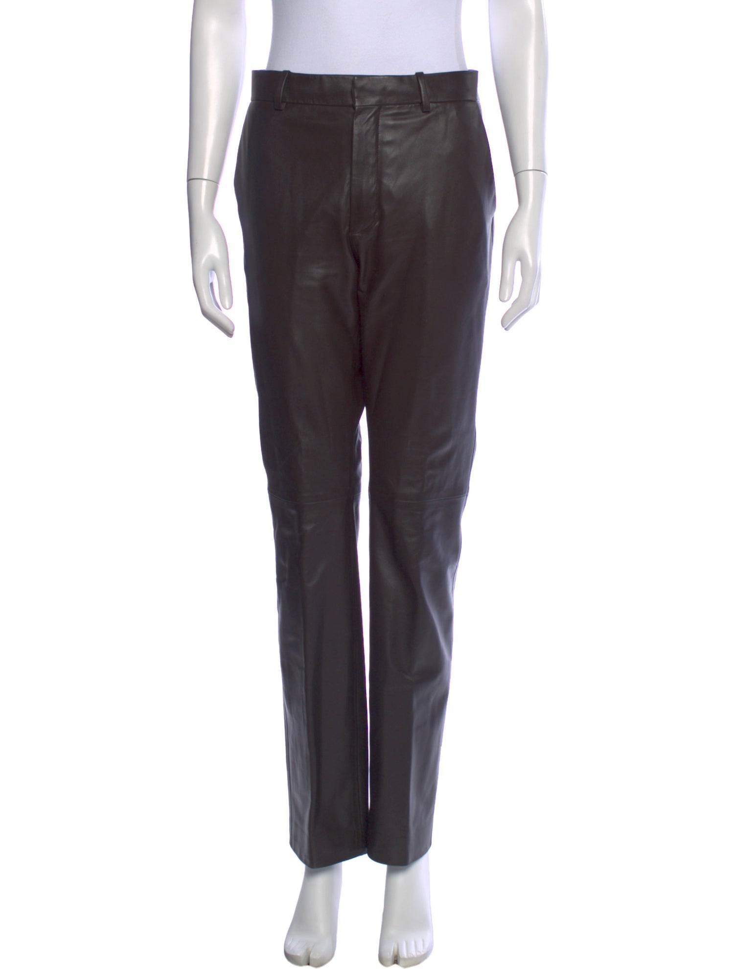 Ralph Lauren Collection Lamb Leather Straight Leg Pants