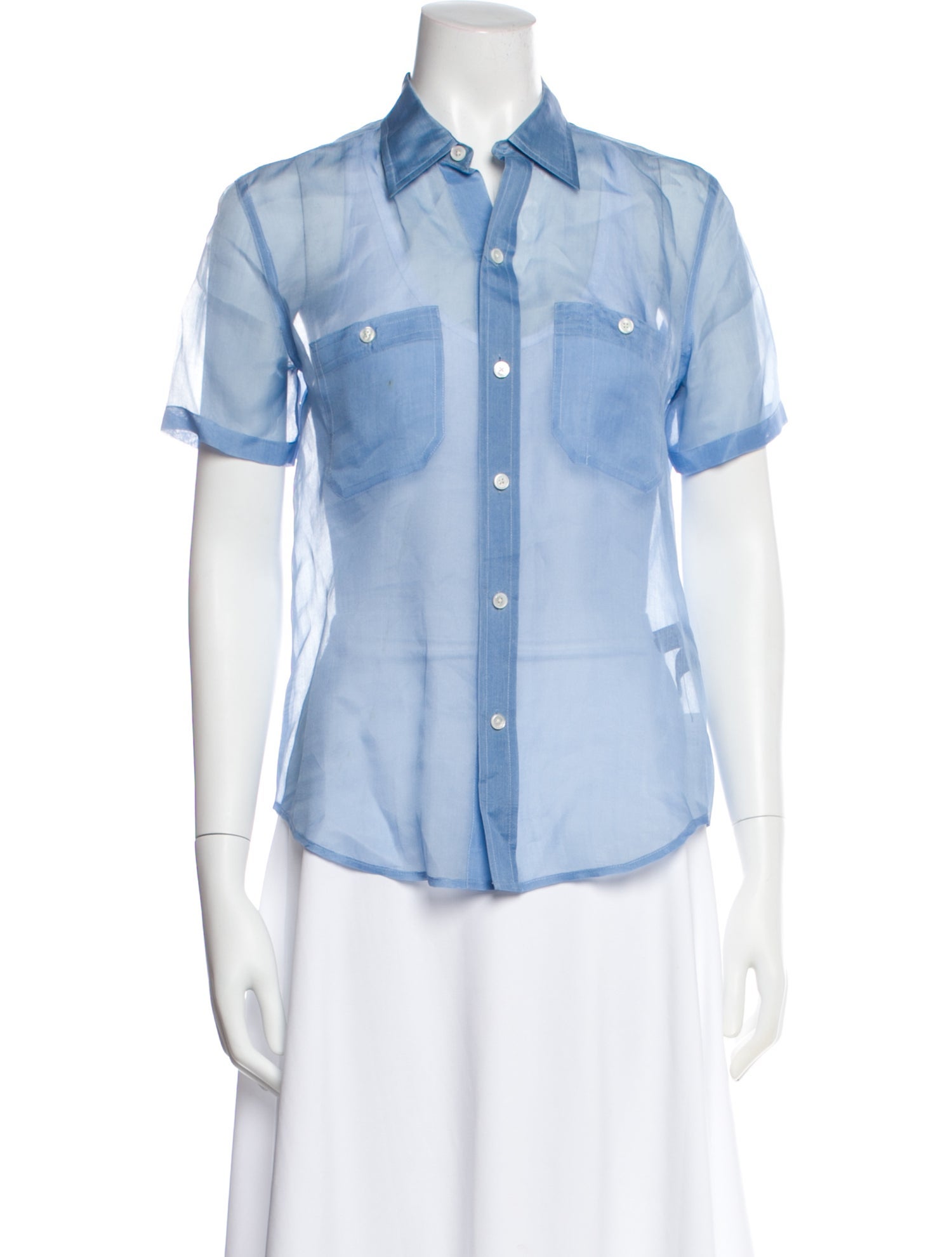 Ralph Lauren Collection Silk Short Sleeve Top