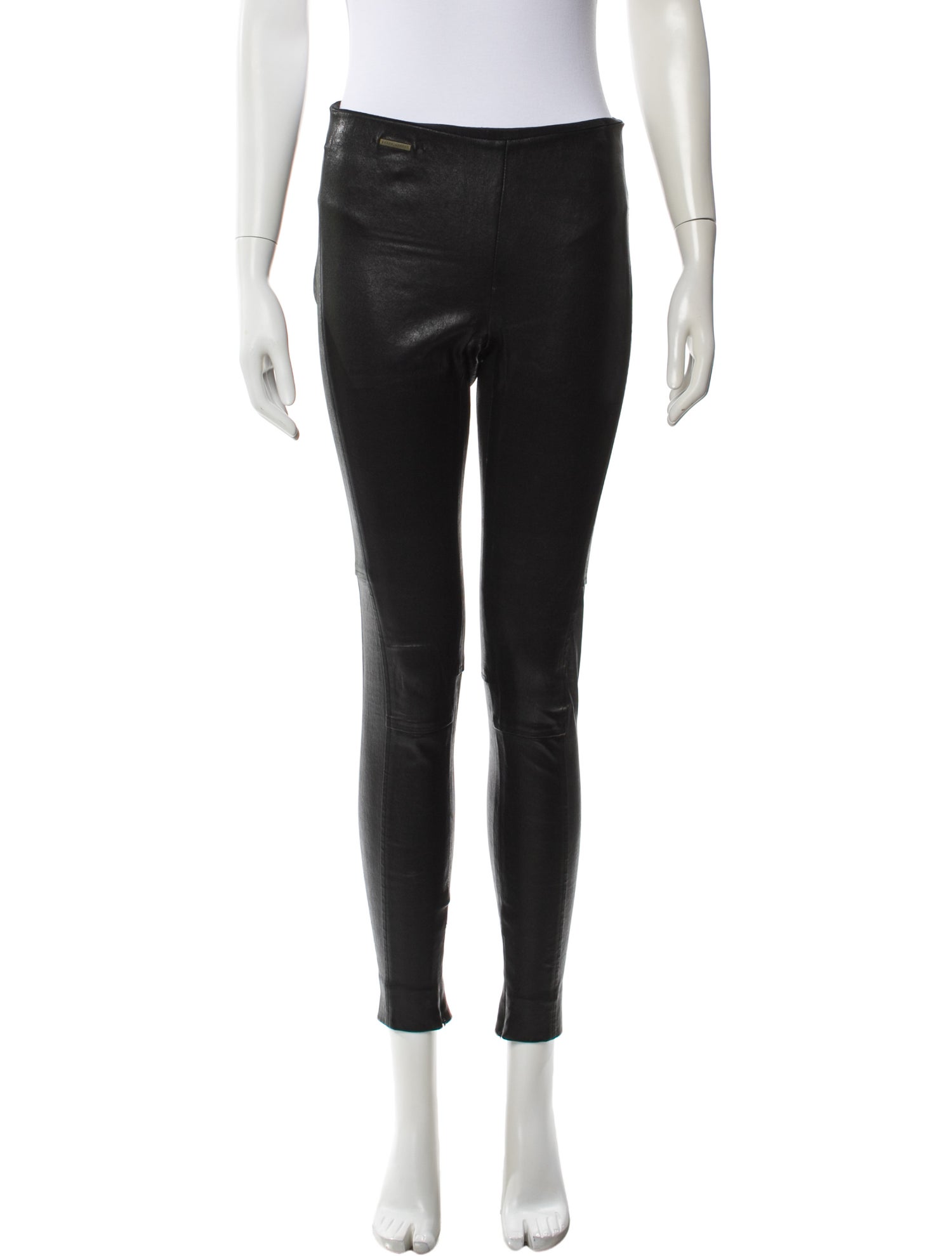 Ralph Lauren Collection Lamb Leather Skinny Leg Pants