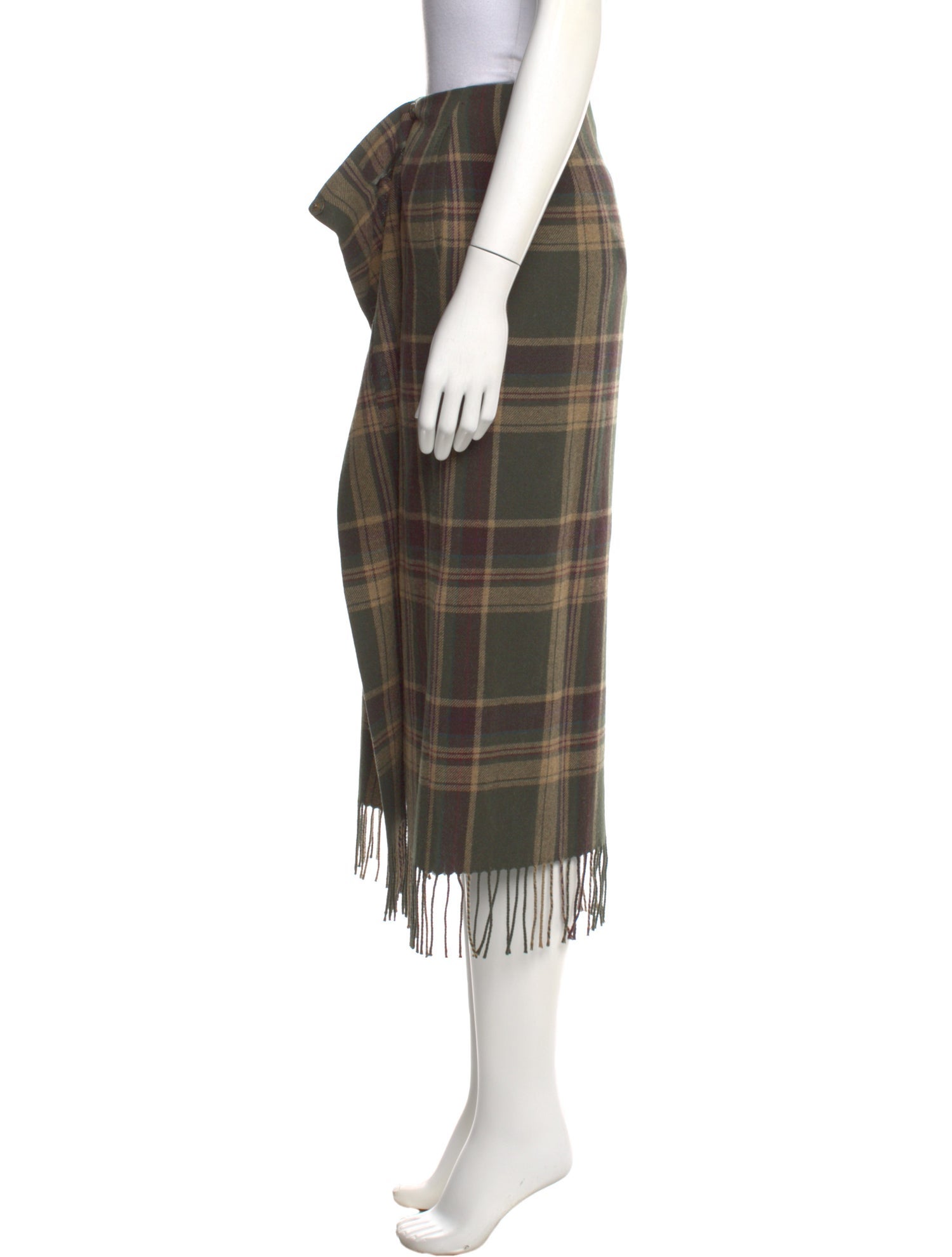 Ralph Lauren Collection Wool Midi Length Skirt