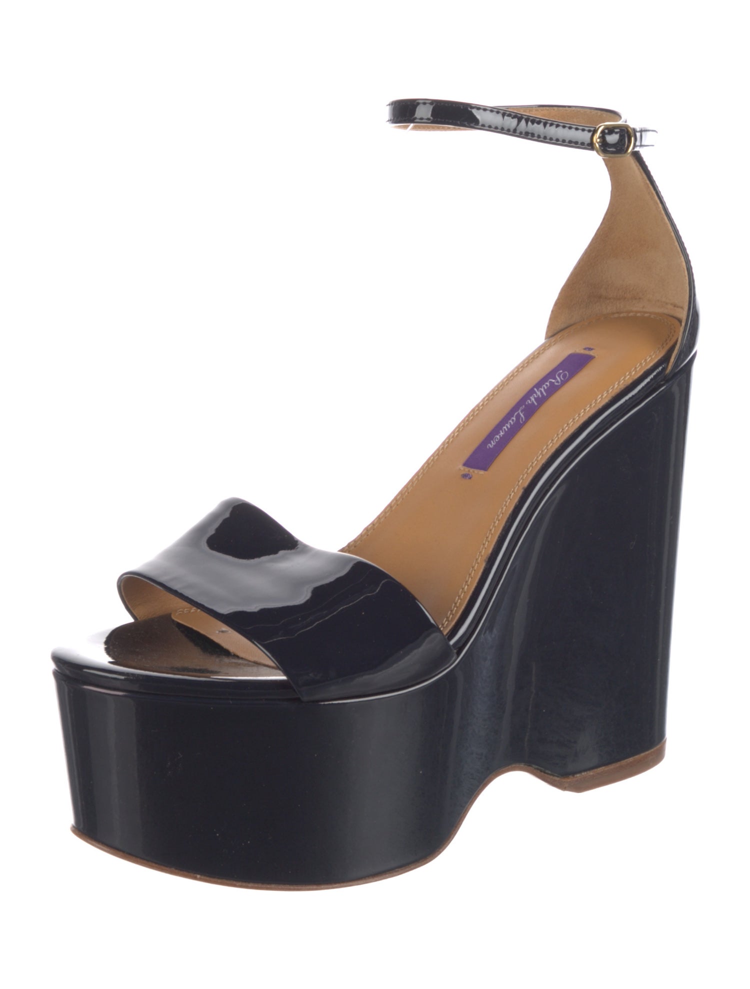 Ralph Lauren Collection Patent Leather Sandals