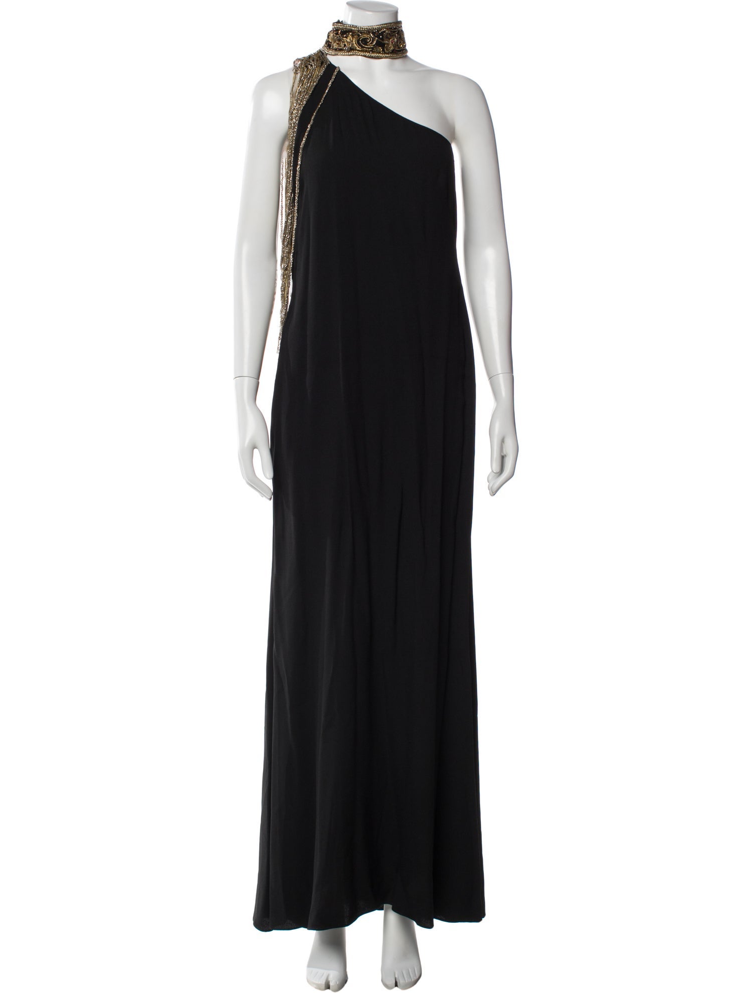 chinese dress ladies RALPH LAUREN Size M Black Cashmere Solid Dress – Labels Luxury main image 0