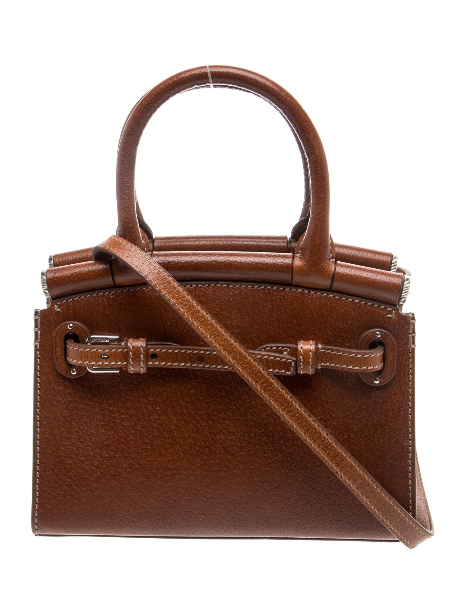 Ralph Lauren Collection Leather RL Mini - Brown Crossbody Bags