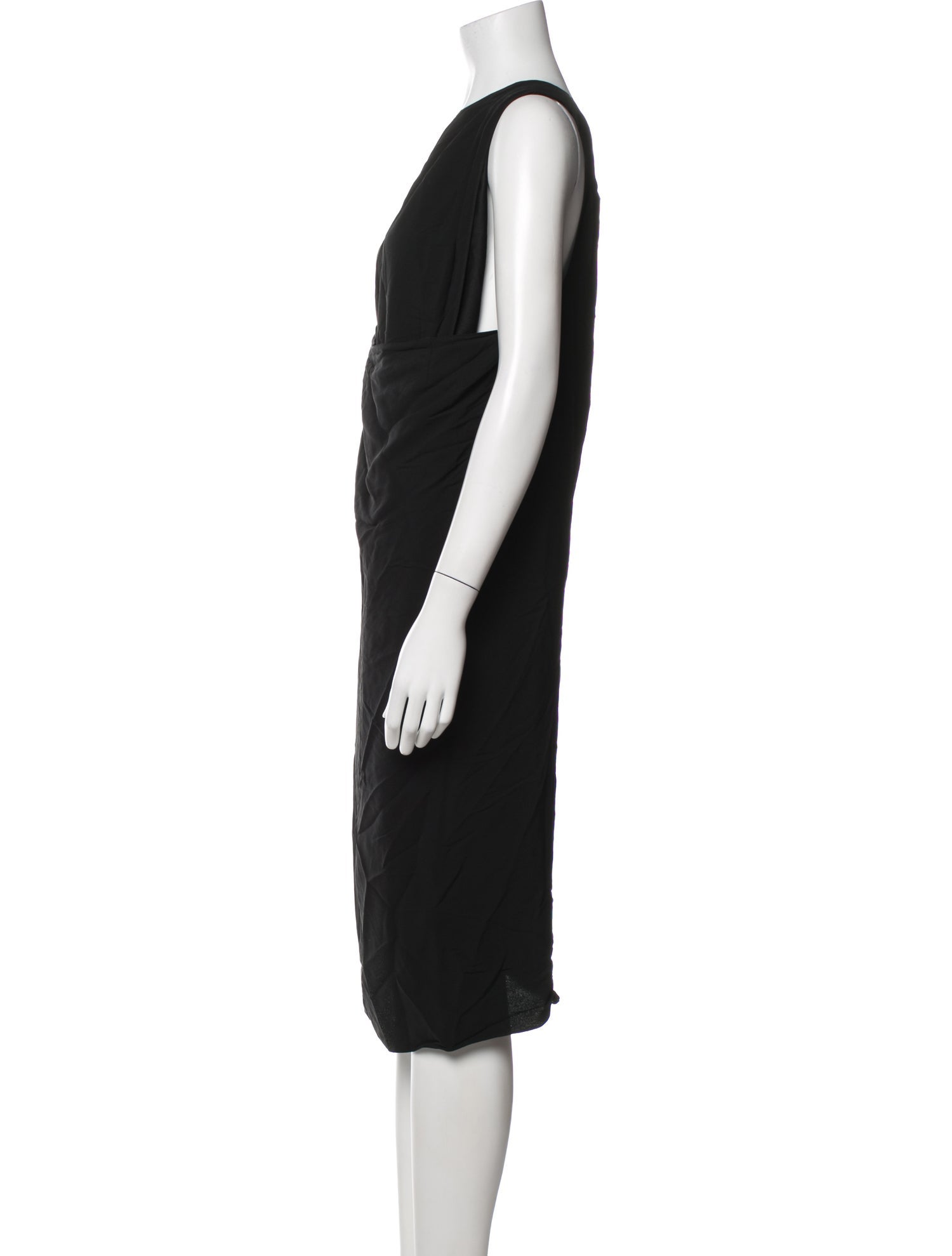 Ralph Lauren Collection One-Shoulder Knee-Length Dress - Black Dresses, Clothing - RAL73476