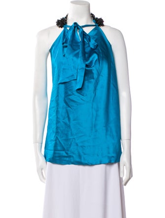 Ranjana Khan Silk Halterneck Blouse