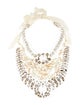 Ranjana Khan Faux Pearl & Crystal Bib Collar Necklace