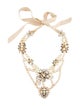 Ranjana Khan Faux Pearl, Bead & Crystal Ribbon Collar Necklace