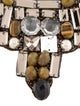 Ranjana Khan Crystal, Bead, Stone & Ribbon Bib Collar Necklace