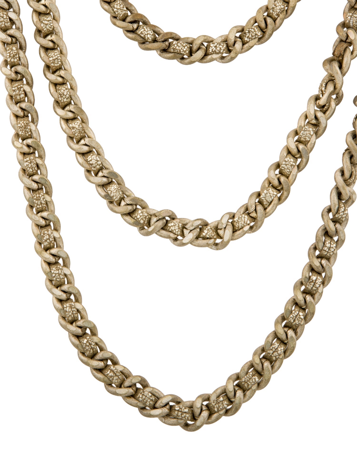 Ranjana Khan Leather Woven Multi Chain Collar Necklace