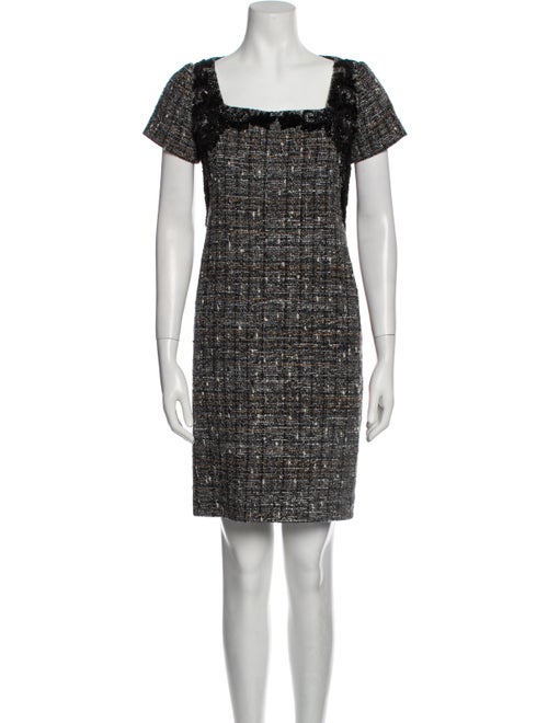 Randi Rahm Tweed Pattern Mini Dress