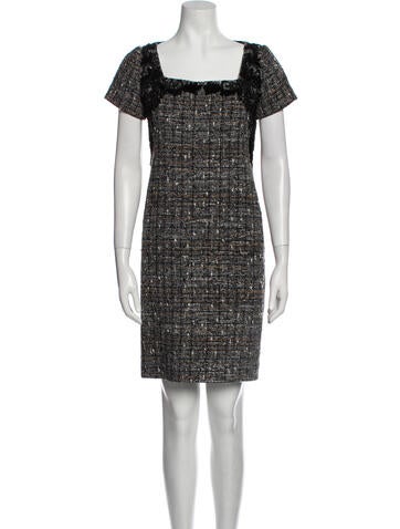 Randi Rahm Dresses Tweed Pattern Mini Dress M