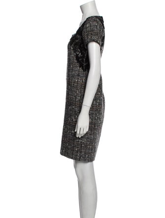 Randi Rahm Tweed Pattern Mini Dress