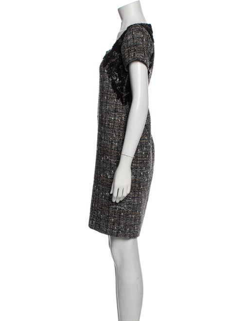 Randi Rahm Tweed Pattern Mini Dress