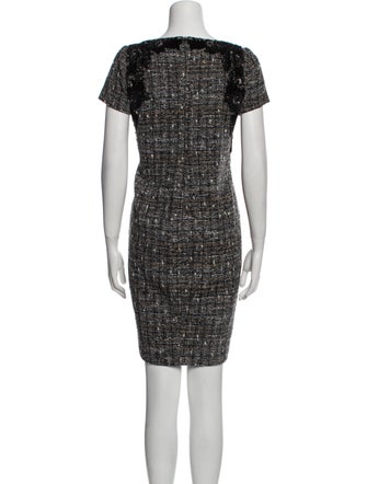 Randi Rahm Tweed Pattern Mini Dress
