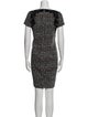 Randi Rahm Tweed Pattern Mini Dress