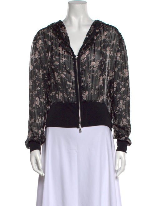 Randi Rahm Floral Print V-Neck Crop Top