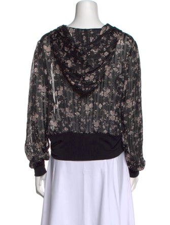 Randi Rahm Floral Print V-Neck Crop Top