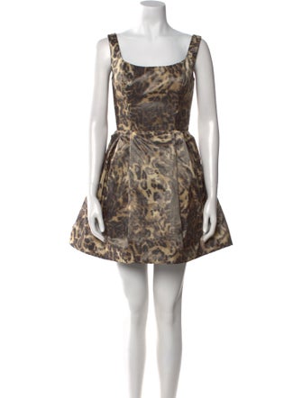 Randi Rahm Animal Print Mini Dress