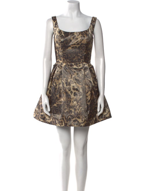 Randi Rahm Animal Print Mini Dress