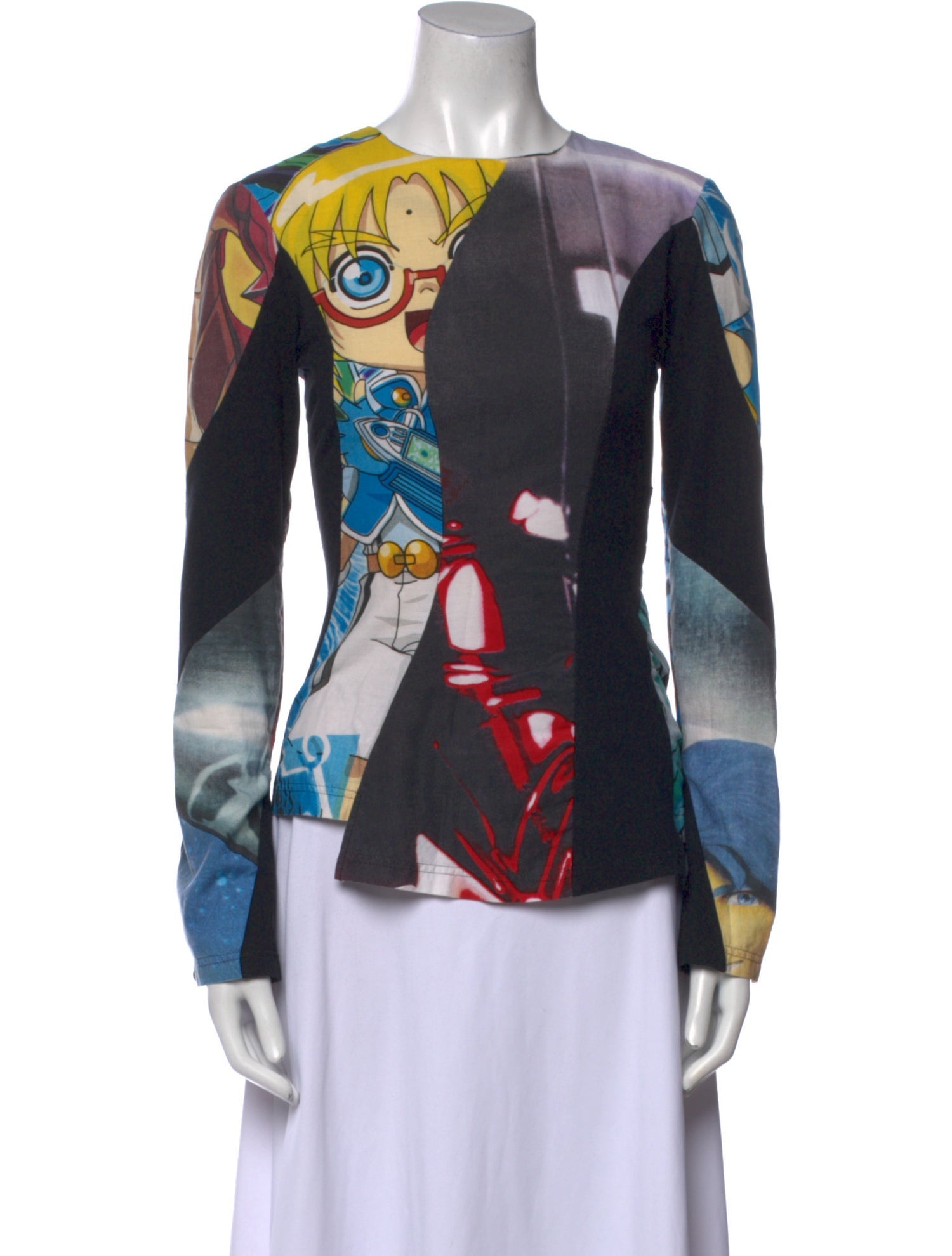 Rave Review Printed Scoop Neck Top