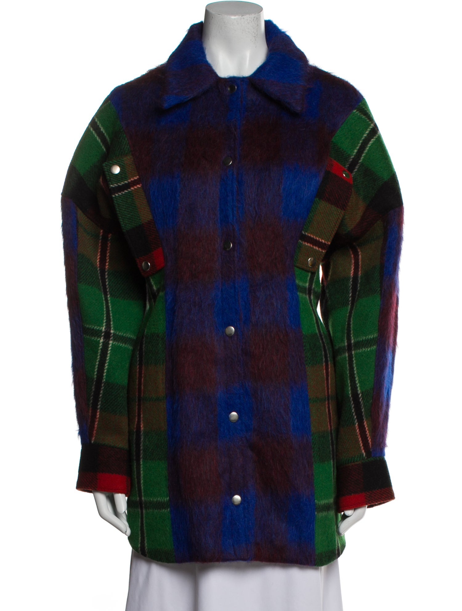 Rave Review Alpaca Plaid Print Coat