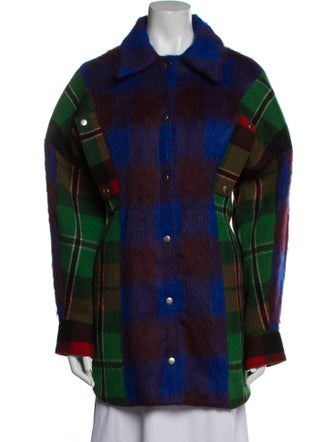 Rave Review Alpaca Plaid Print Coat