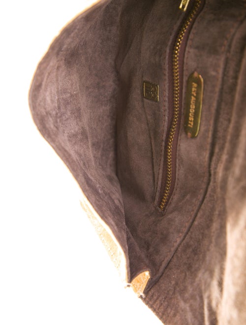 R&Y Augousti Stingray-Trimmed Python Clutch