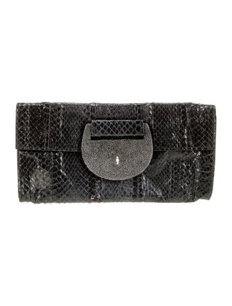 R&Y Augousti Python Clutch