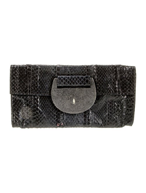R&Y Augousti Python Clutch
