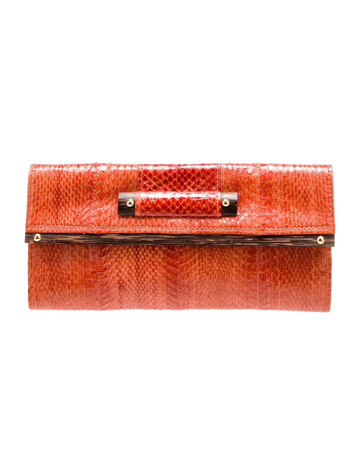 R&Y Augousti Snakeskin Clutch