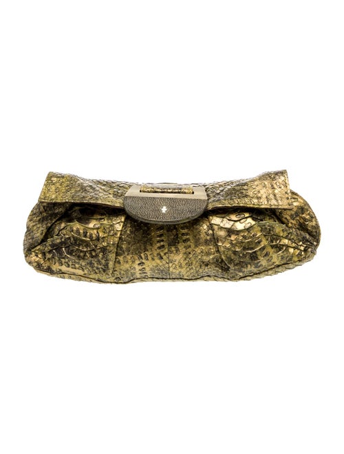 R&Y Augousti Snakeskin Minaudière