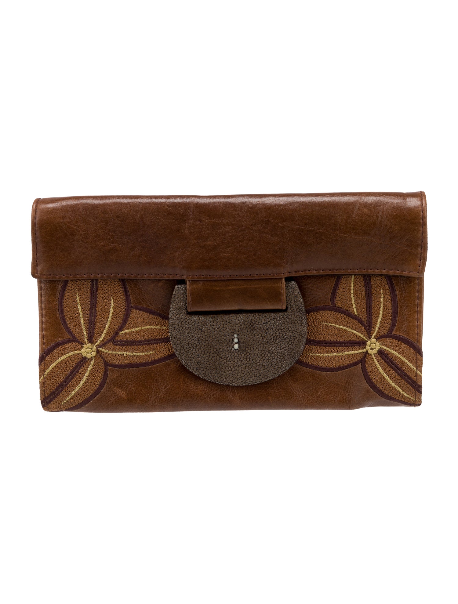 R&Y Augousti Leather Clutch Vintage