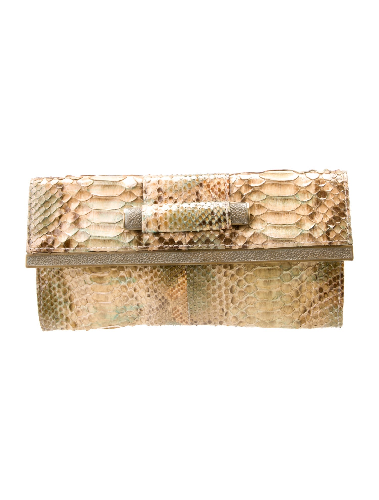 R&Y Augousti Python Clutch
