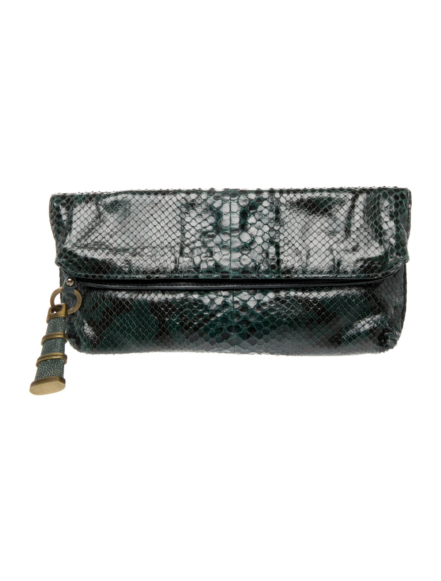R&Y Augousti Snakeskin Clutch