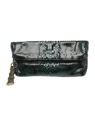 R&Y Augousti Snakeskin Clutch