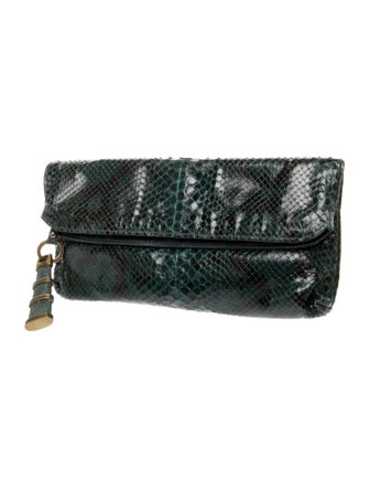 R&Y Augousti Snakeskin Clutch