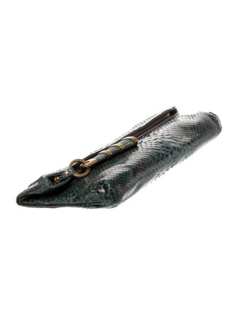 R&Y Augousti Snakeskin Clutch