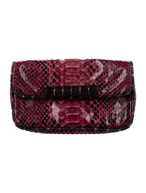 R&Y Augousti Snakeskin Clutch
