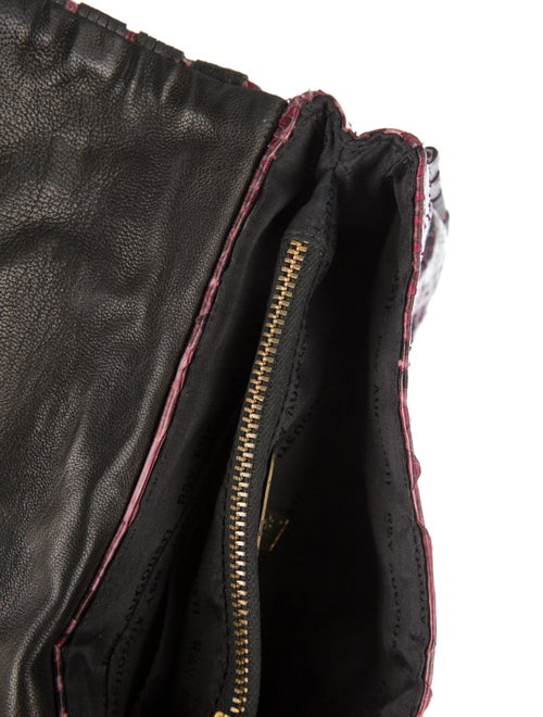 R&Y Augousti Snakeskin Clutch