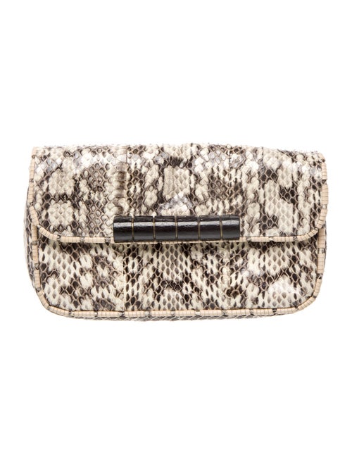 R&Y Augousti Snakeskin Clutch