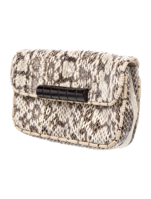 R&Y Augousti Snakeskin Clutch
