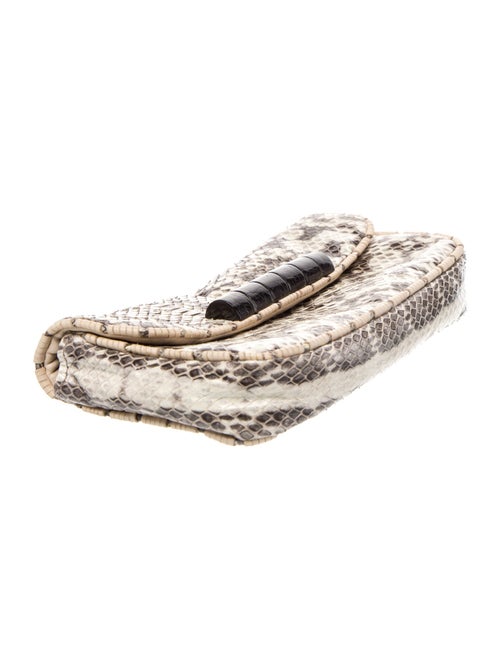 R&Y Augousti Snakeskin Clutch