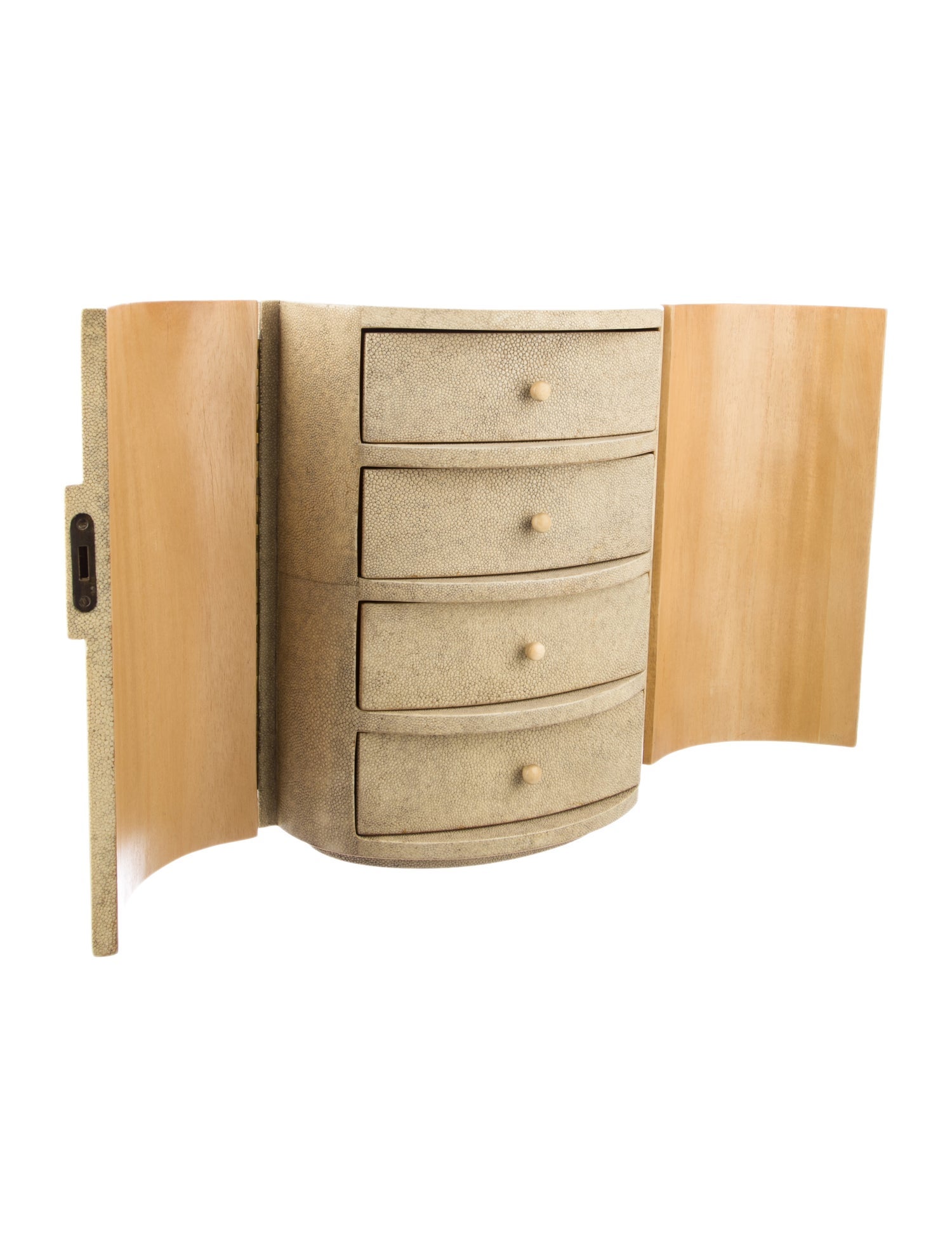 R&Y Augousti Shagreen Jewelry Cabinet