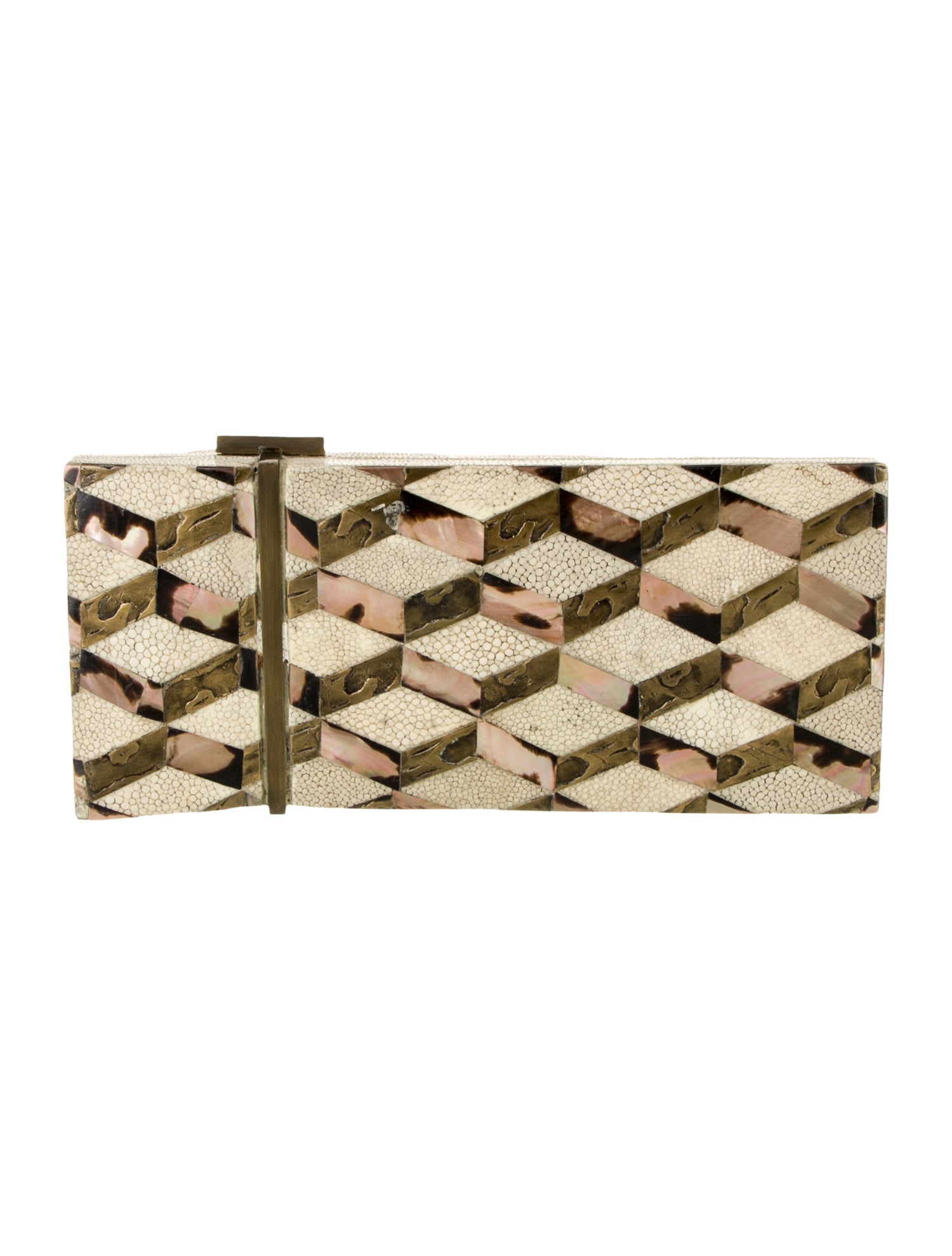 R&Y Augousti Mother Of Pearl Clutch