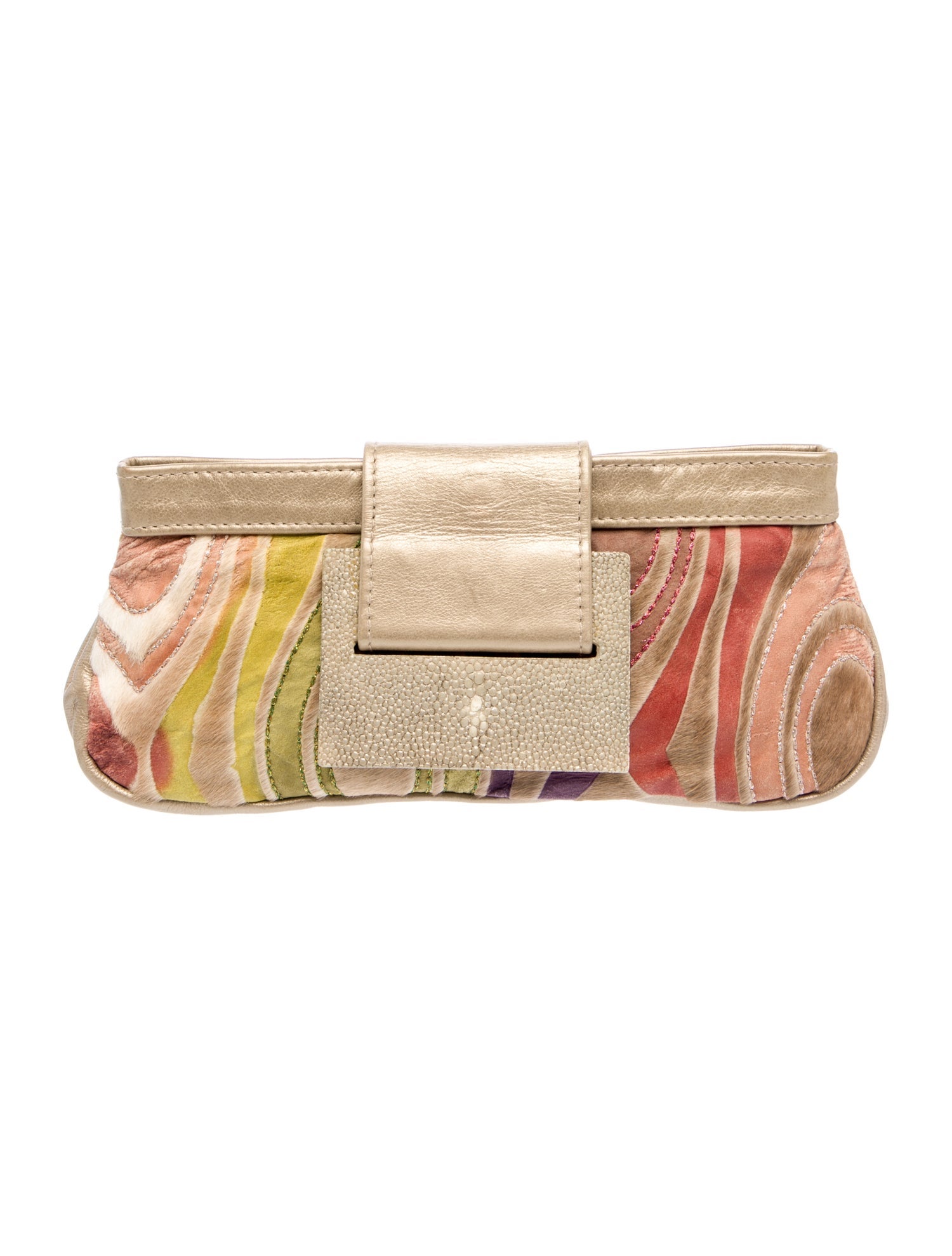 R&Y Augousti Ostrich Leg Clutch