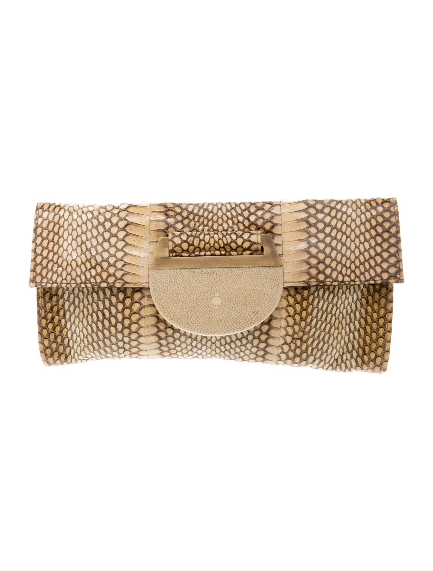 R&Y Augousti Python Clutch